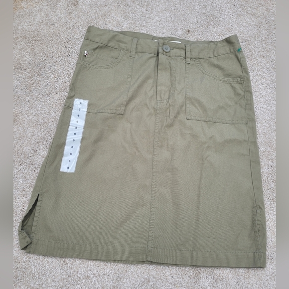 NWT Tommy Hilfiger Womens Green Cotton Skirt Size 6 - Picture 3 of 7